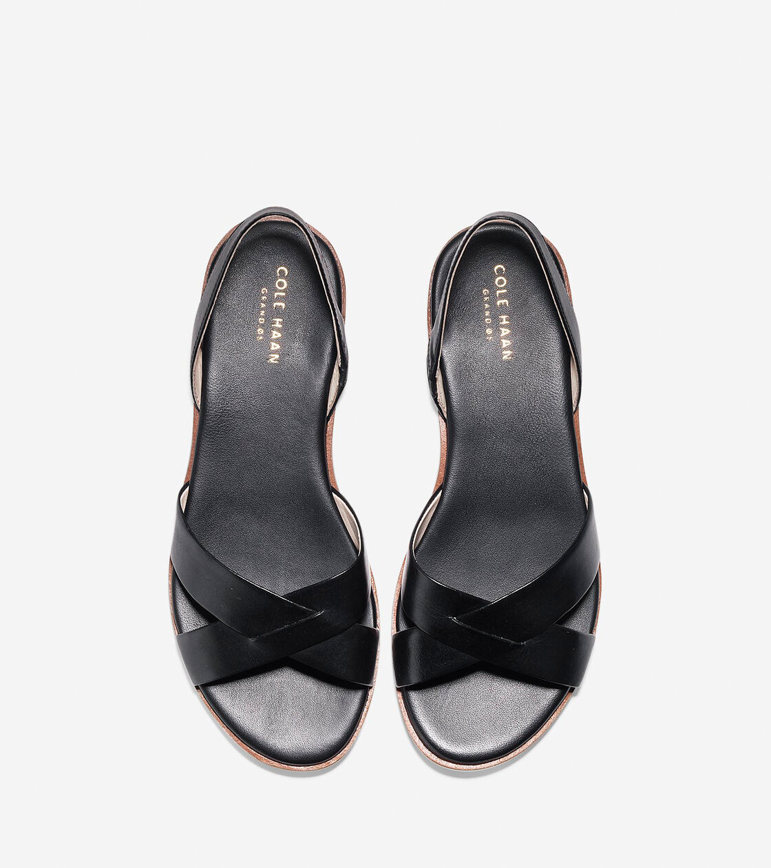 Women's Anica Sling Sandals in Black Leather | Cole Haan