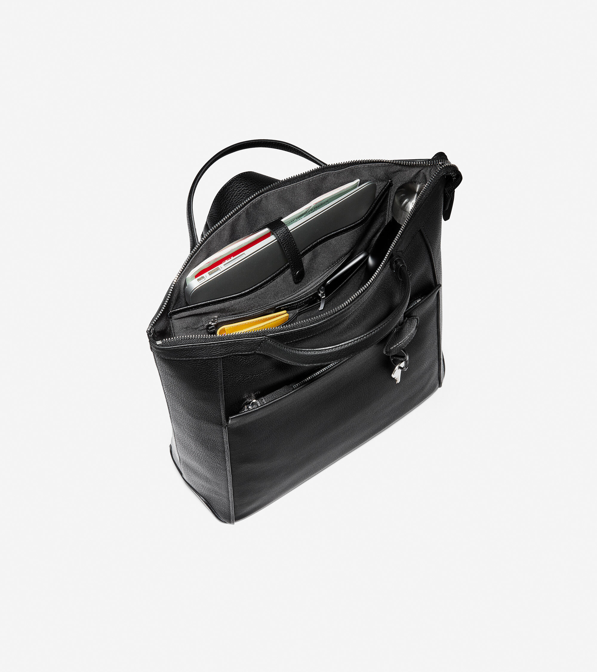 Cole haan saunders leather zip top backpack discount