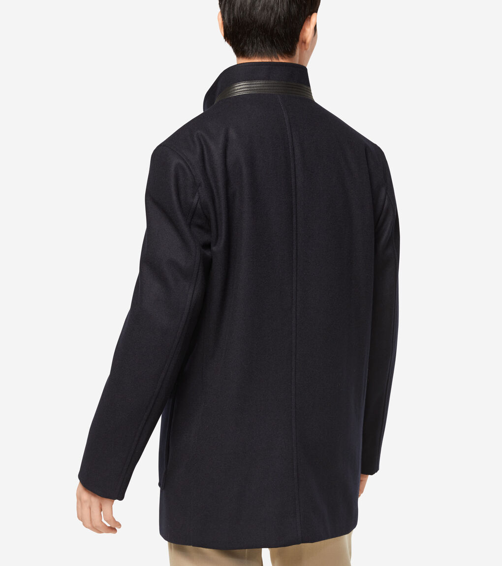 Men's Melton Wool 3-in-1 Coat in Midnight | Cole Haan