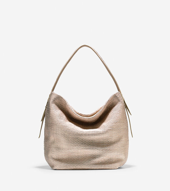 Womens Bethany Large Bucket Hobo in Rose Gold | Cole Haan