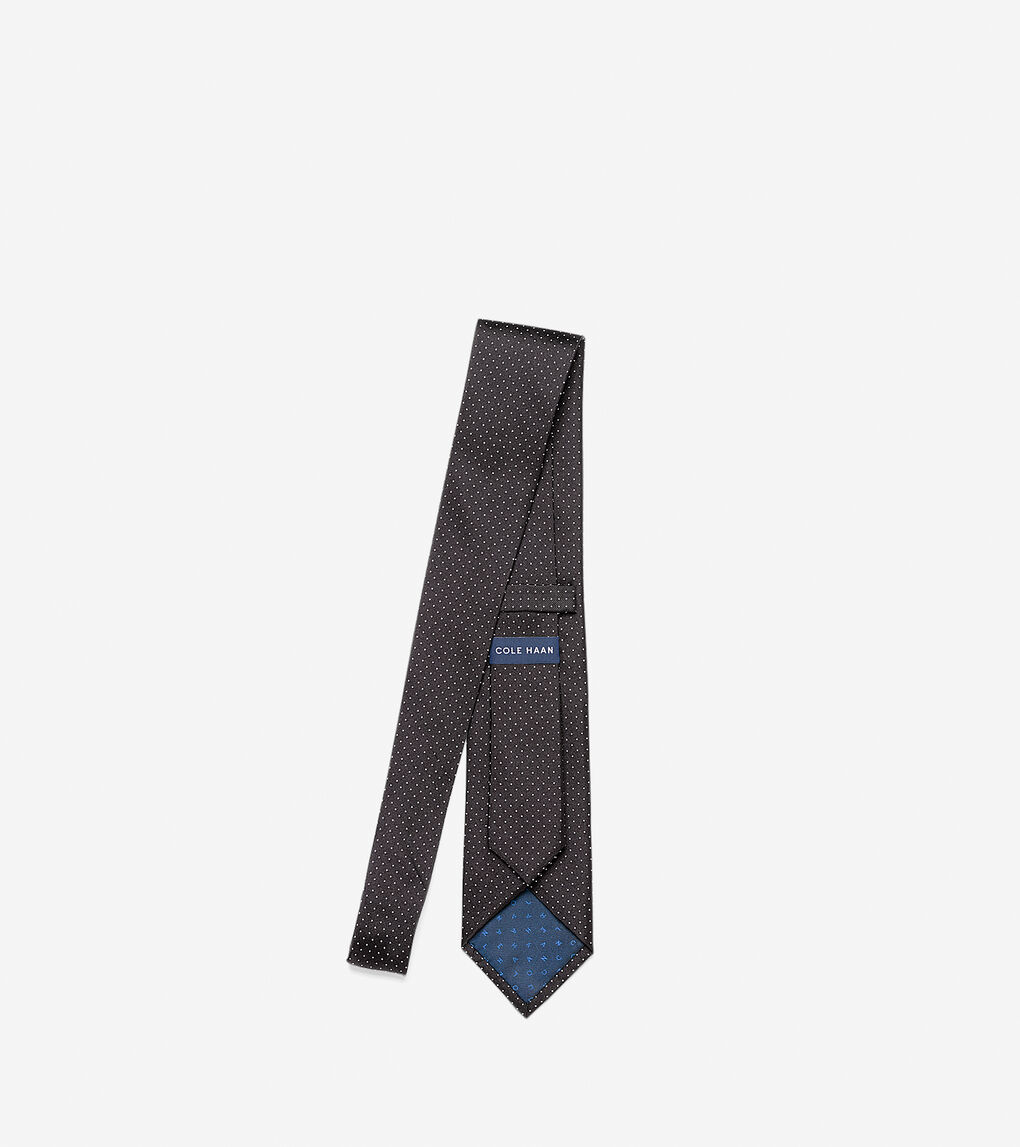 Walter Pin Dot Tie in Black | Cole Haan