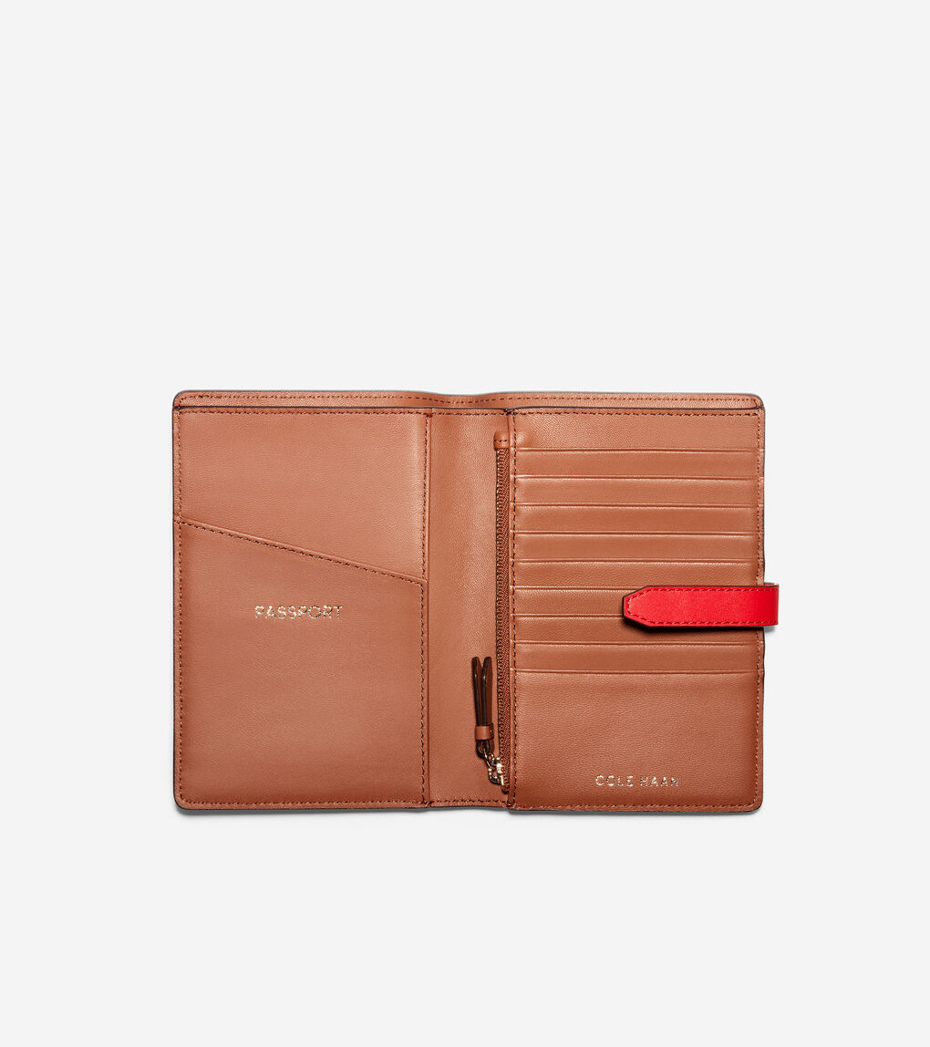 GRANDSERIES Passport Wallet in RED | Cole Haan
