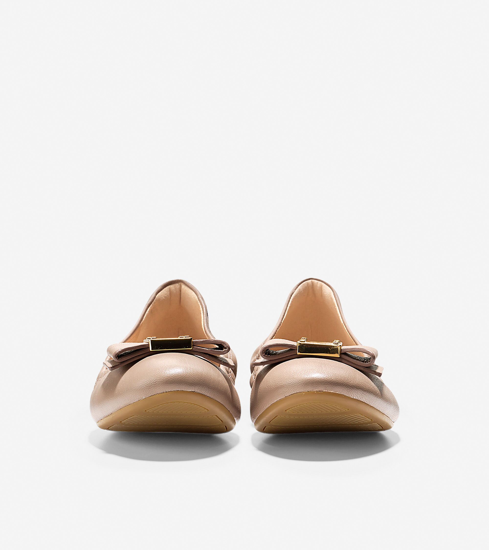tan flats with bow