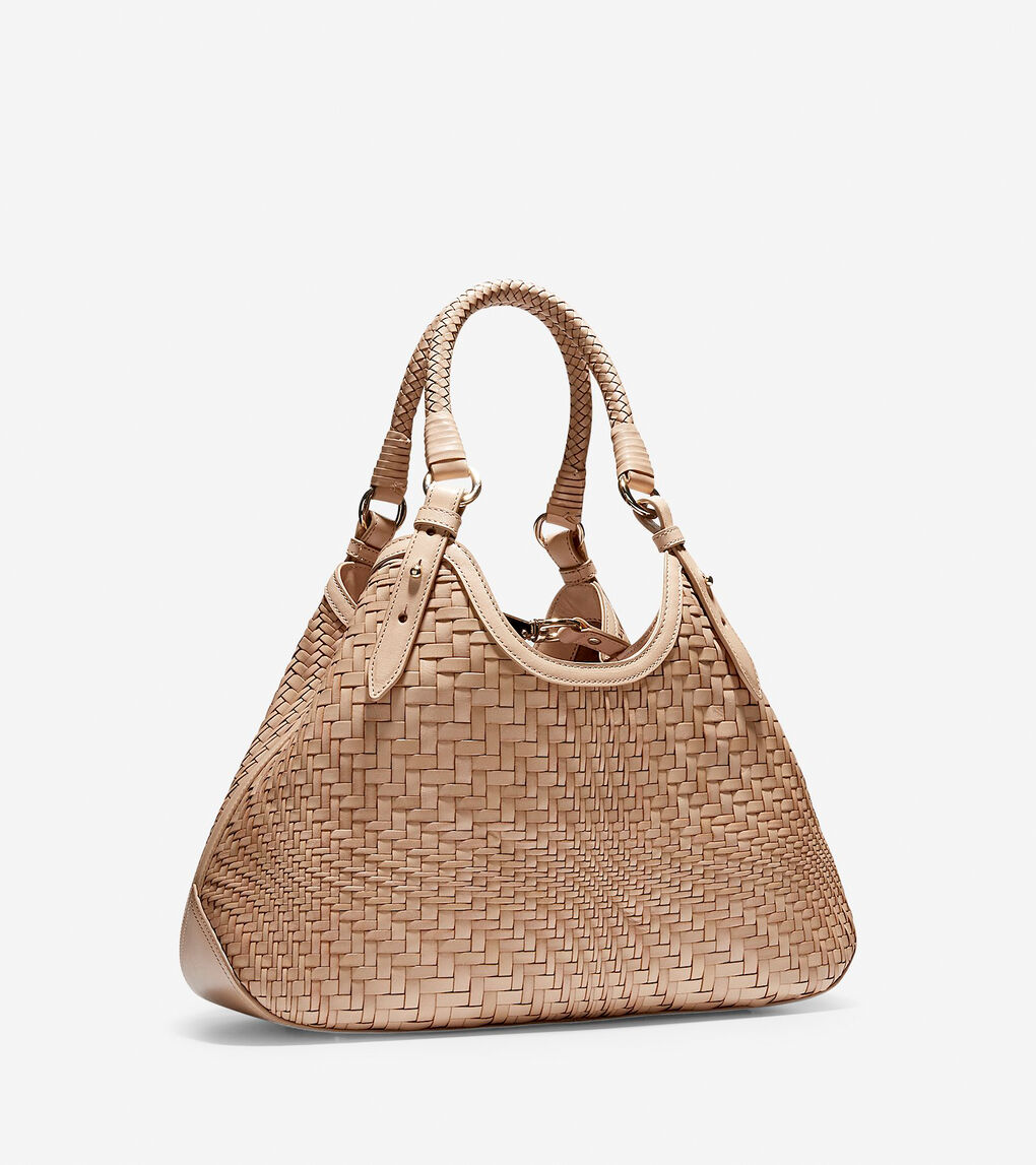 Genevieve Weave Small Triangle Tote