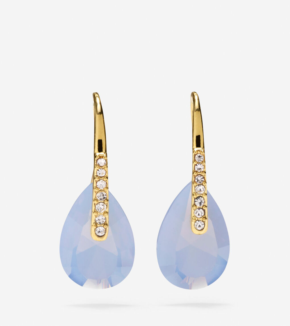 Gem Drops Blue Air Opal & Crystal Earrings