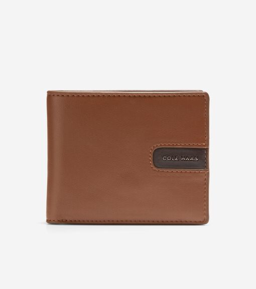 Colorblock Billfold with Leather Key Fob