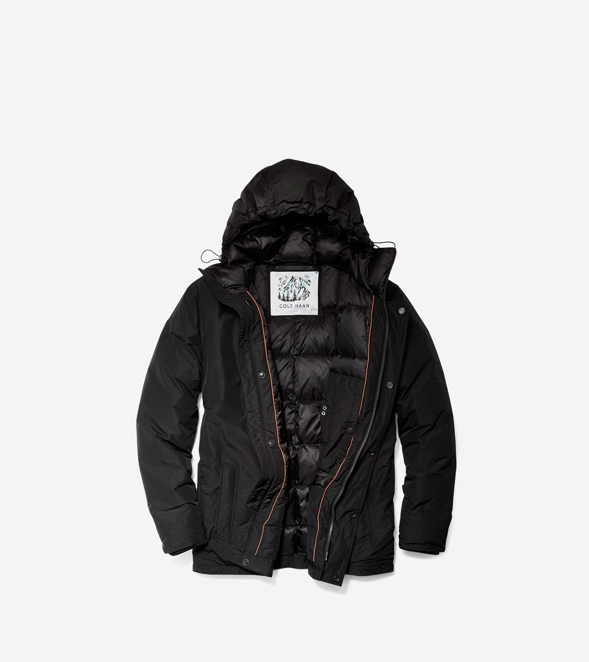 Men's Lightweight Down With Downtek™ Parka in Black | Cole Haan