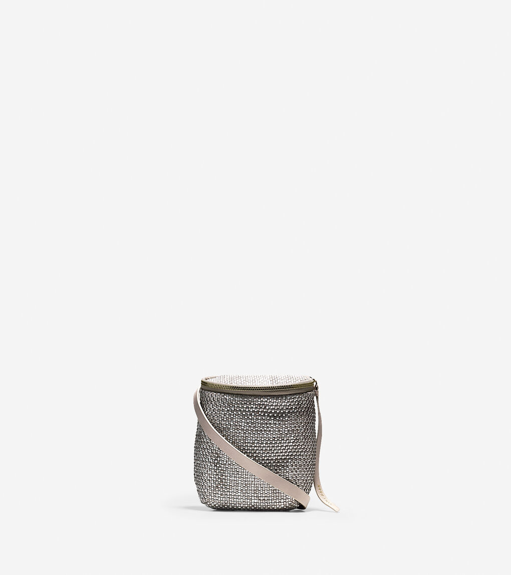 Bethany Weave Crossbody in Silver | Cole Haan
