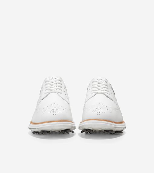 Men's ØriginalGrand Tour Waterproof Golf Shoes in White | Cole Haan