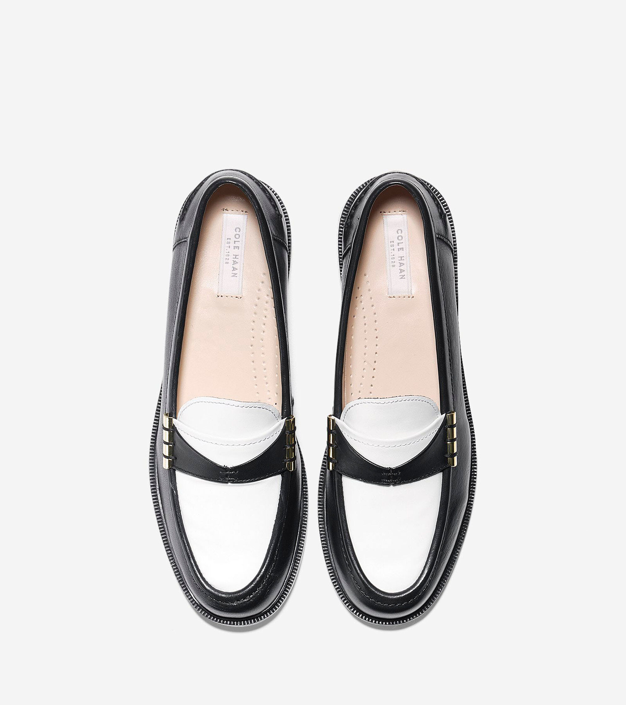 Mazie Loafers in Black-White : Womens Shoes | Cole Haan