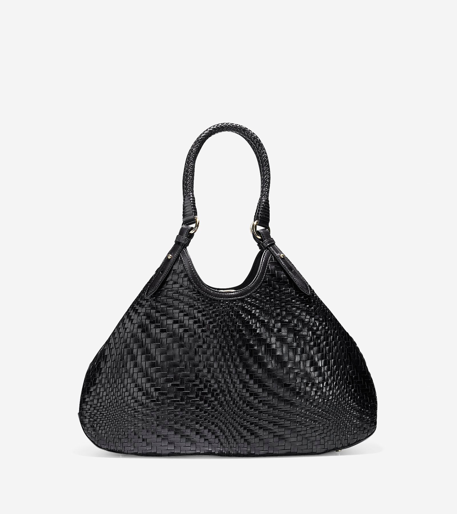 Cole haan genevieve woven leather tote bag discount