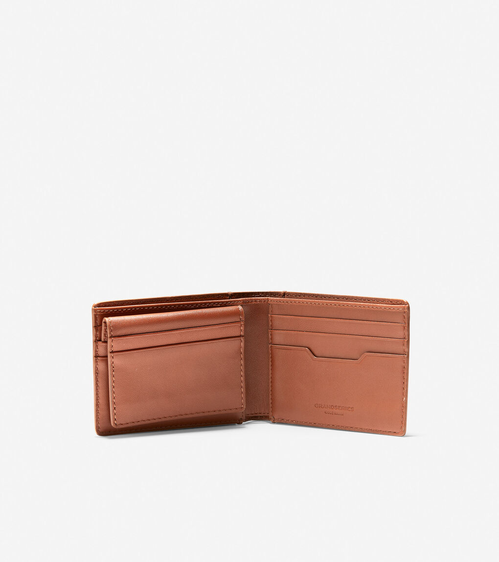 GRANDSERIES Leather Bifold With Removable Pass Case