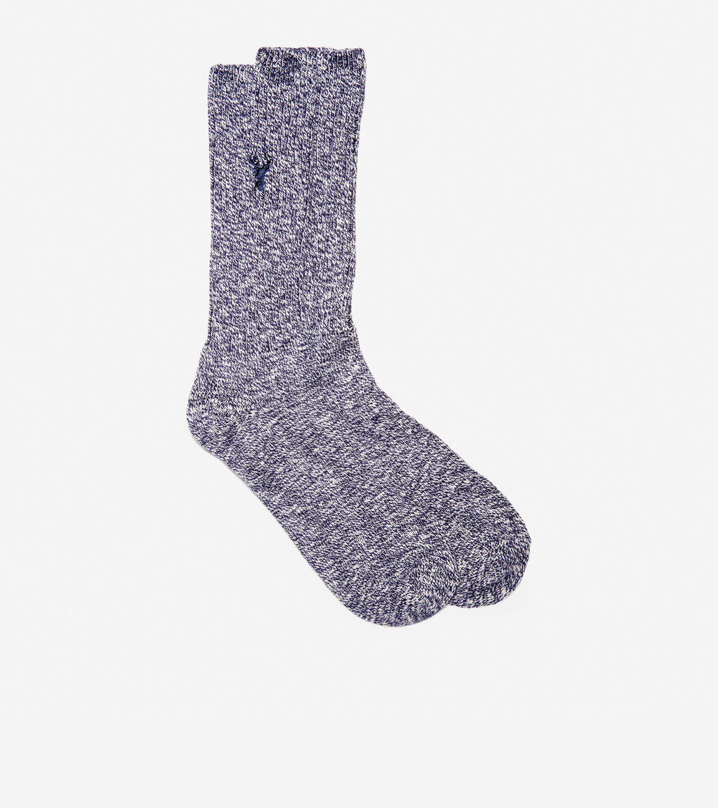 Mens Embroidered Classic Crew Socks