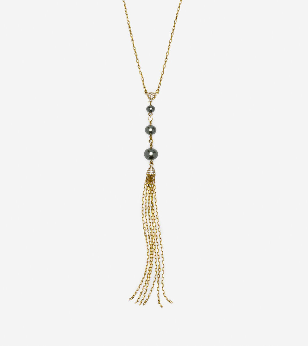 Starry Pearl Tassel Necklace