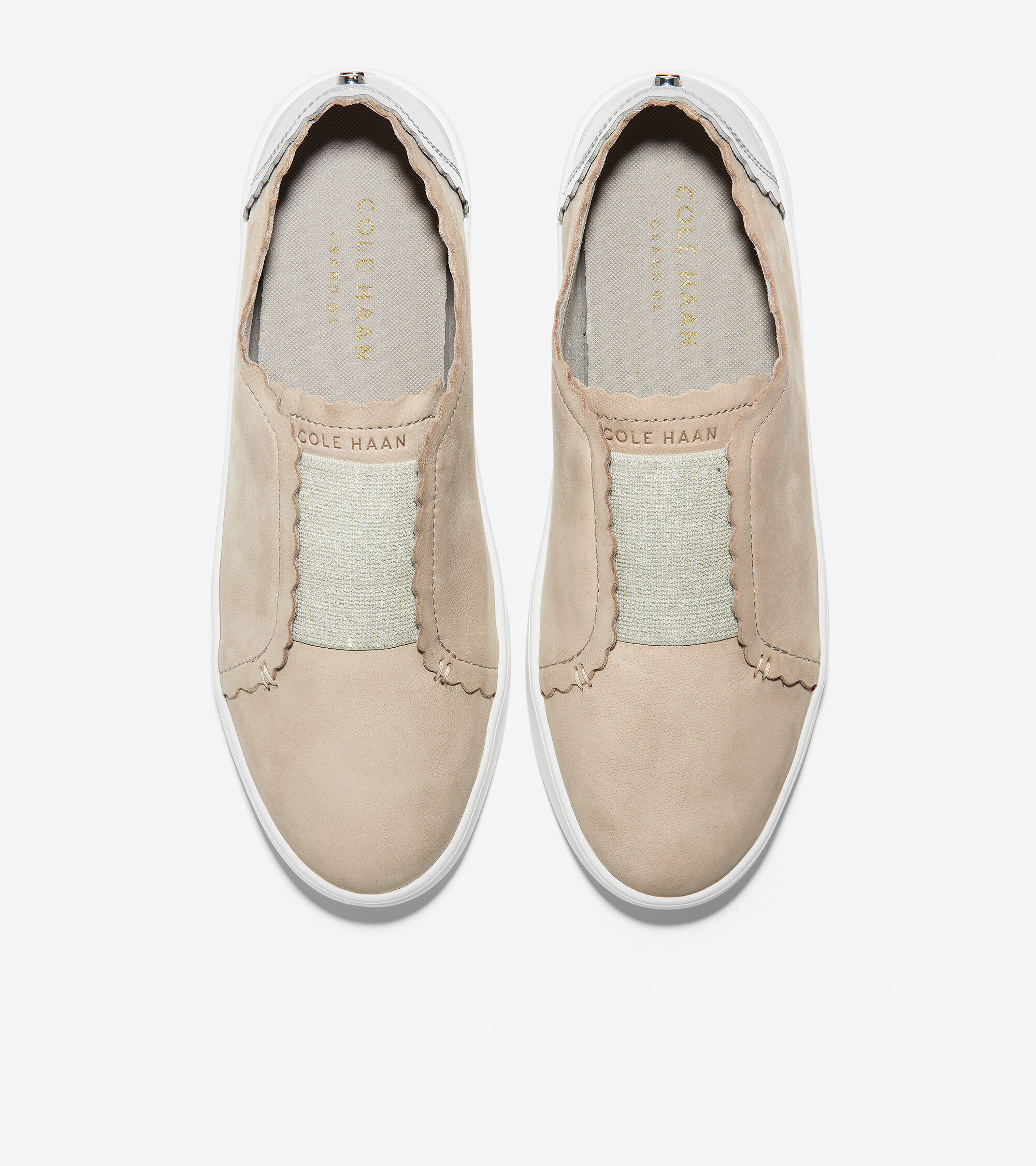 cole haan scalloped slip on sneaker