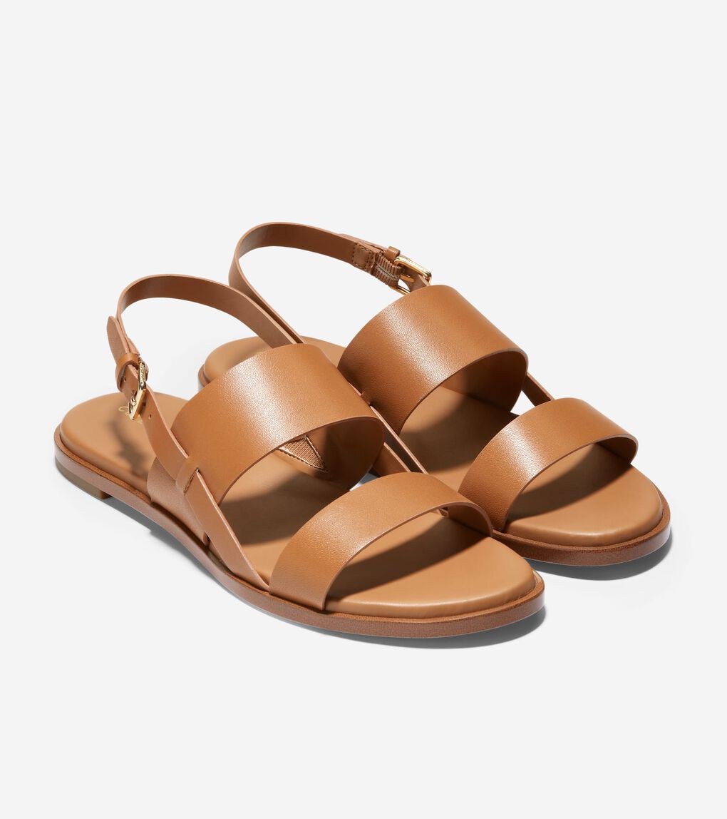 Women's Flynn Flat Sandal in Brown | Cole Haan