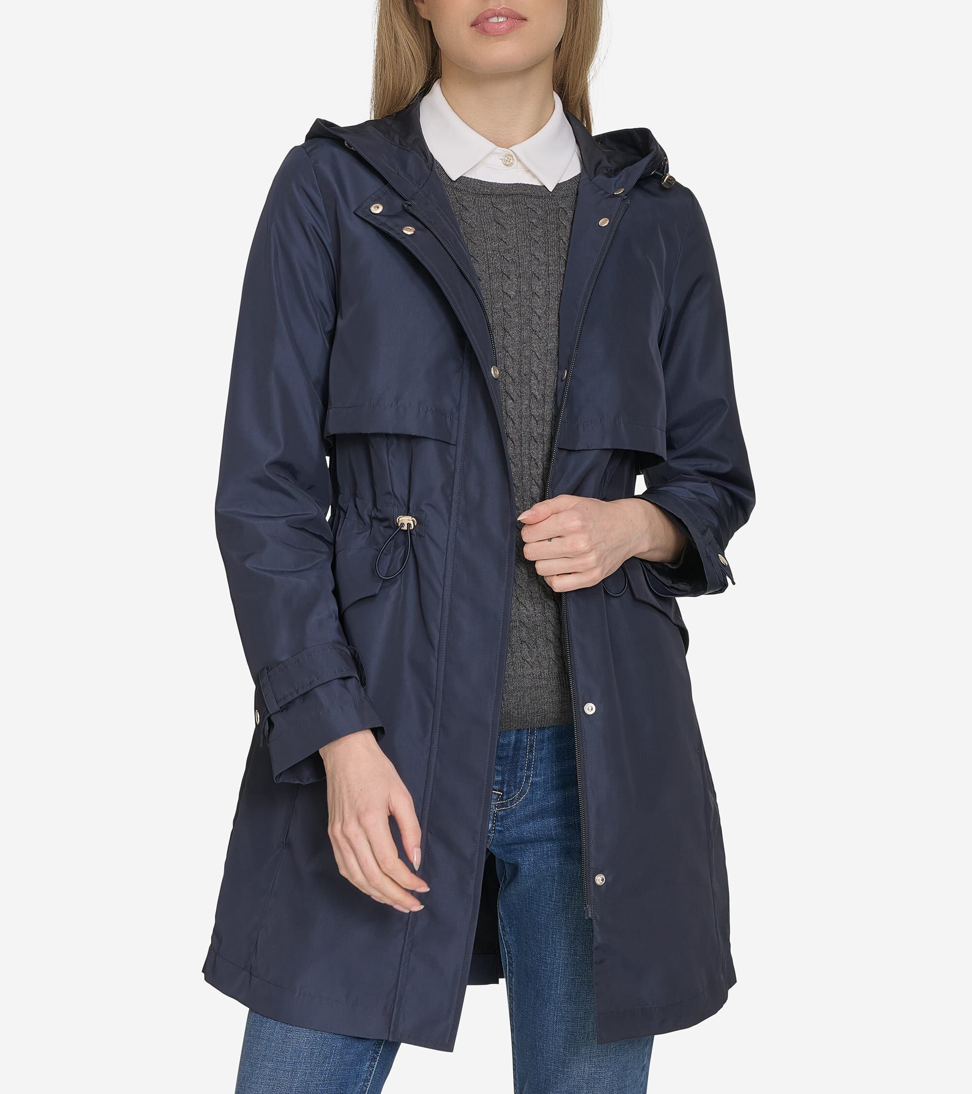 もらって 嬉しい お歳暮 ランキング Blue Dark in Parka Travel Trench Packable Women's | Haan Cole ジャケット・アウター