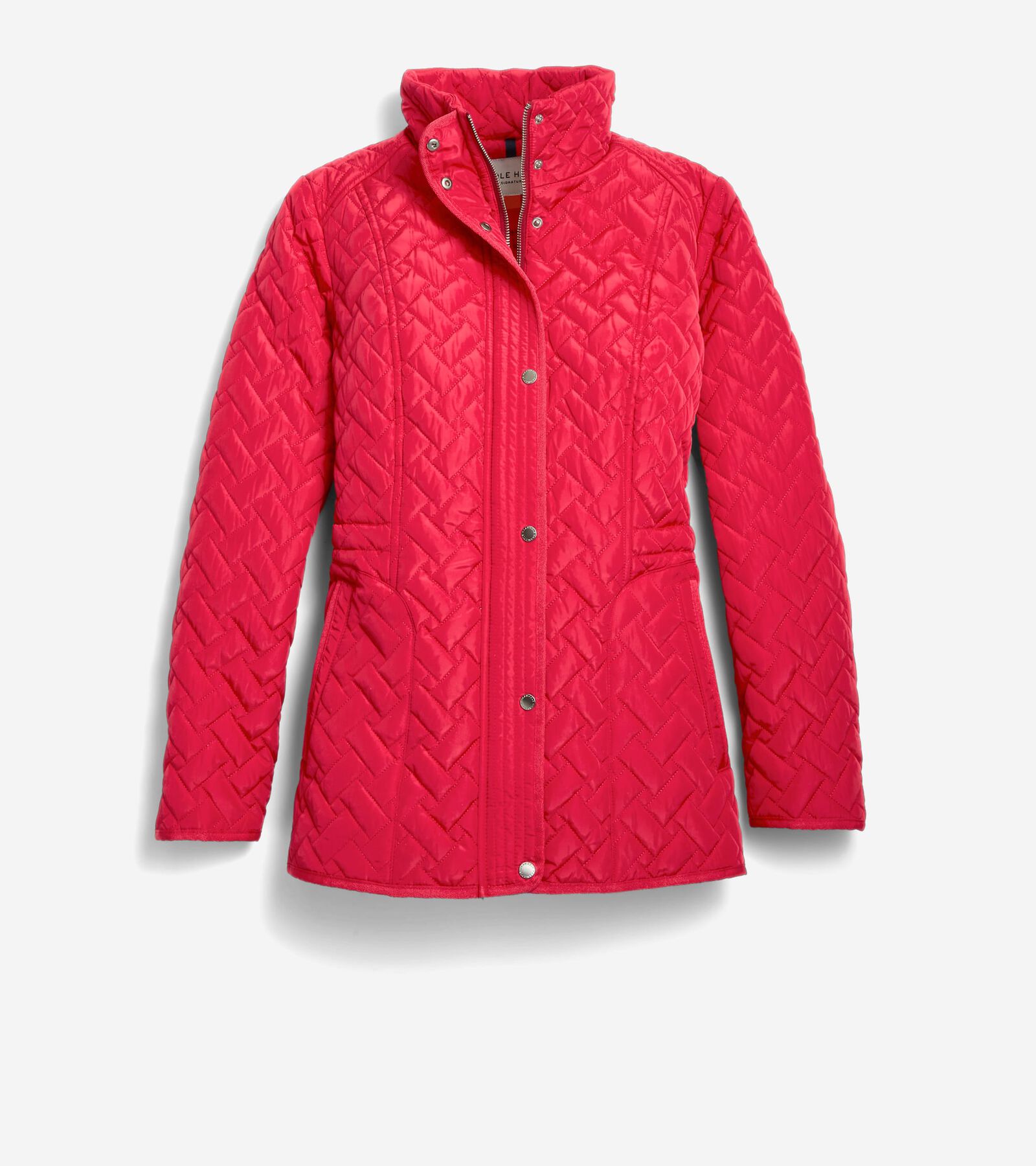 Cole Haan Signature Quilted Classic Jacket In Red