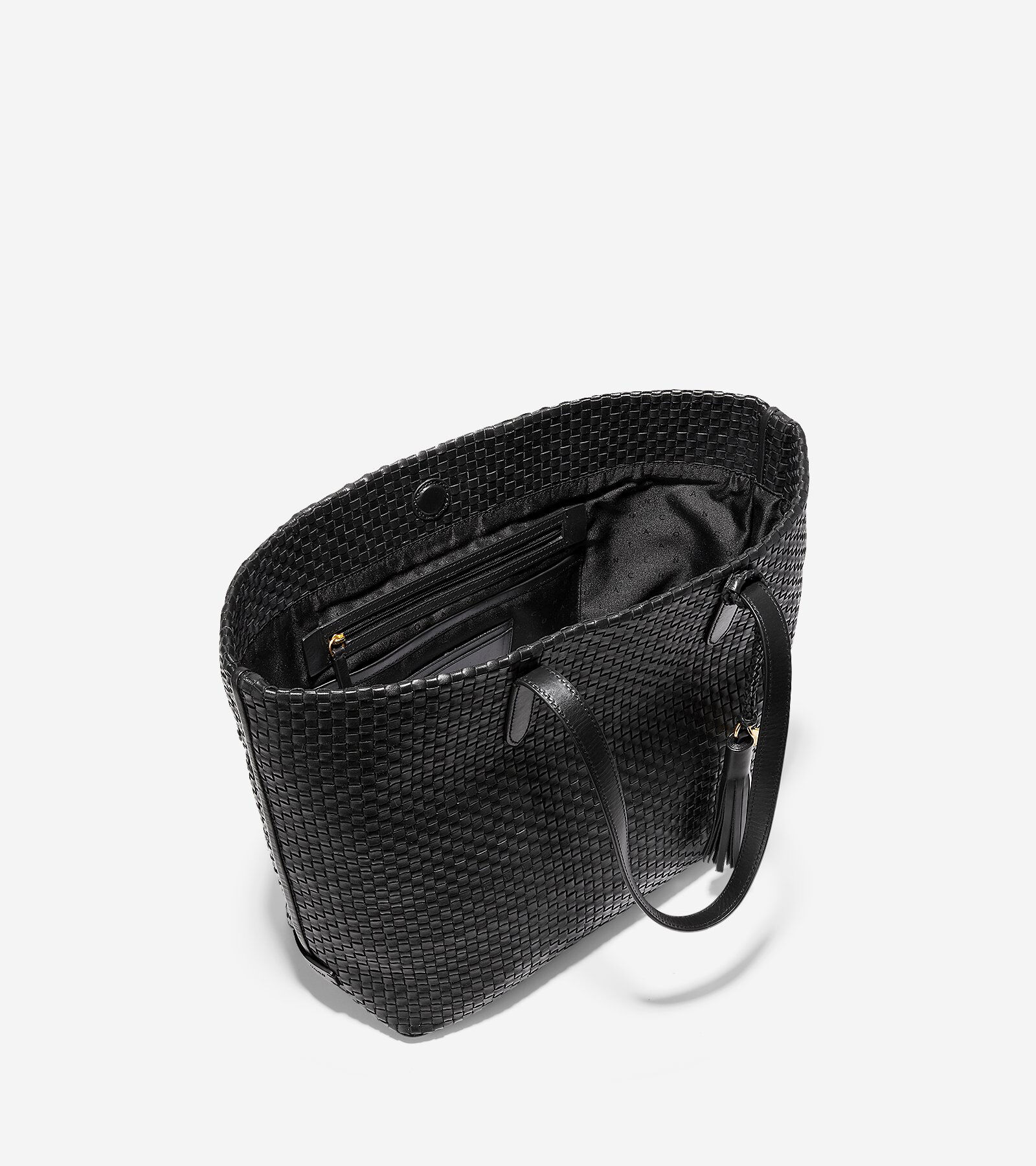 Payson Woven Tote in Black Cole Haan