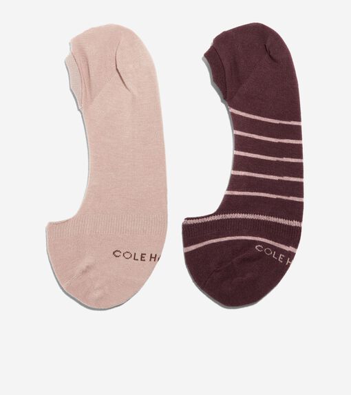 Women's Striped Combed Cotton No Show Liners