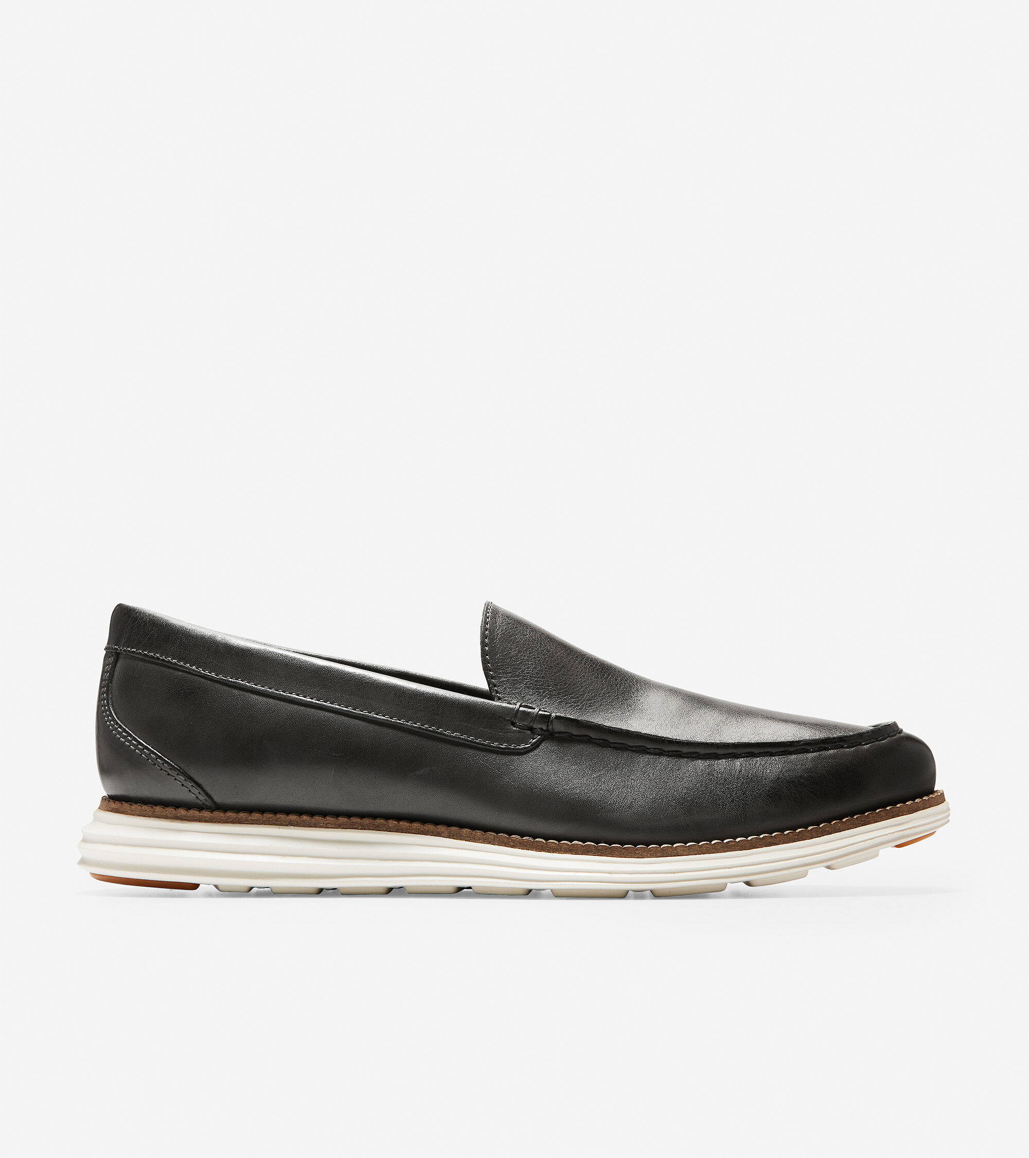 Venetian Loafer in Magnet Leather-ivory 