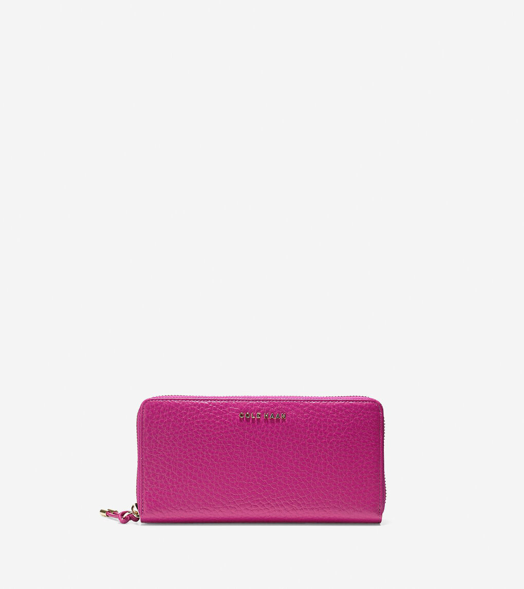 Adeline Continental Zip Wallet in Medium Pink | Cole Haan