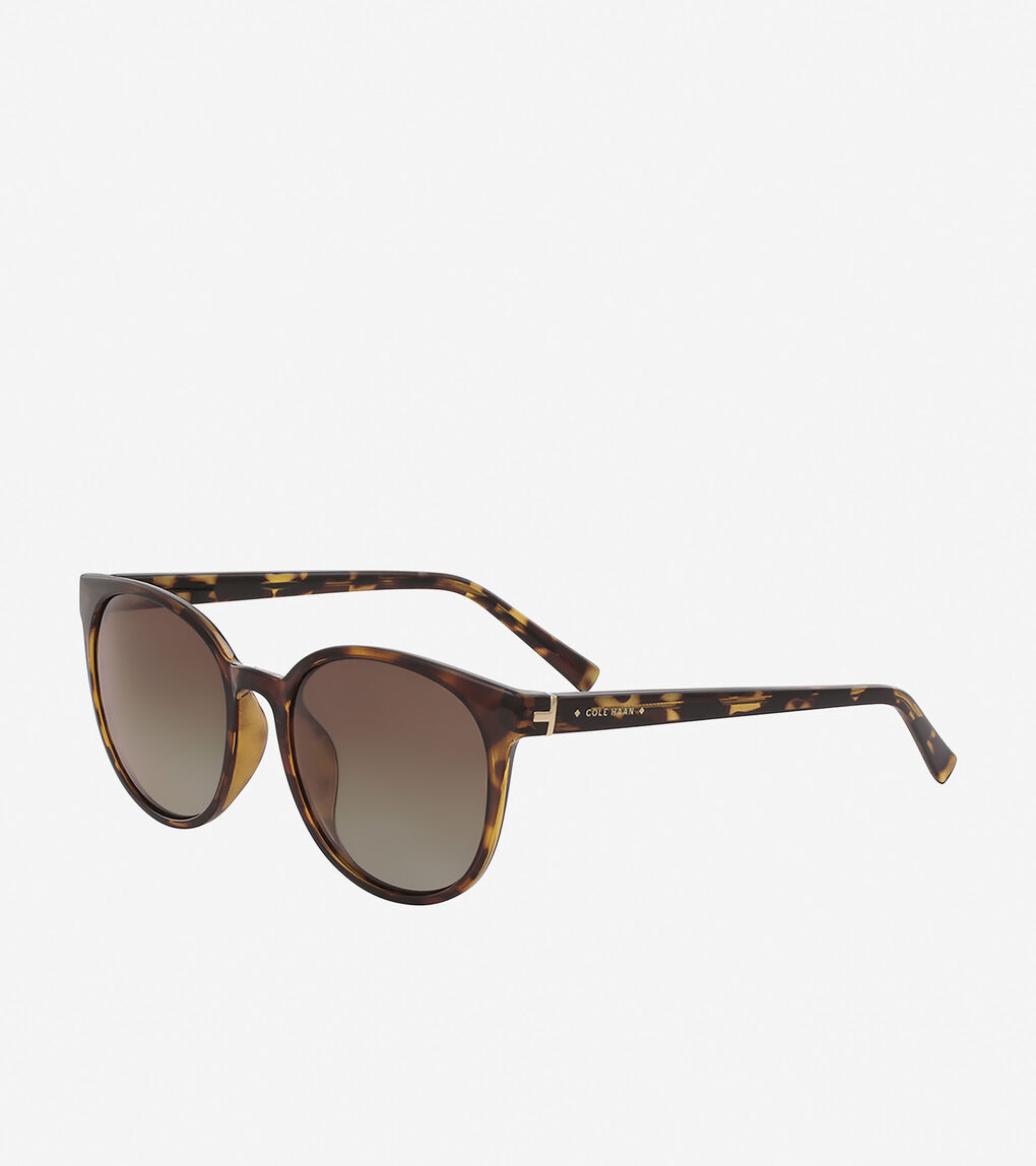 Classic Round Sunglasses in Dark Brown | Cole Haan