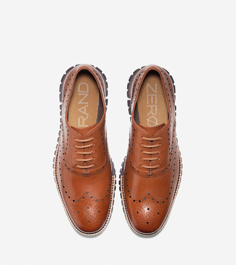 ZEROGRAND Wingtip Oxfords in British Tan-Java | Cole Haan
