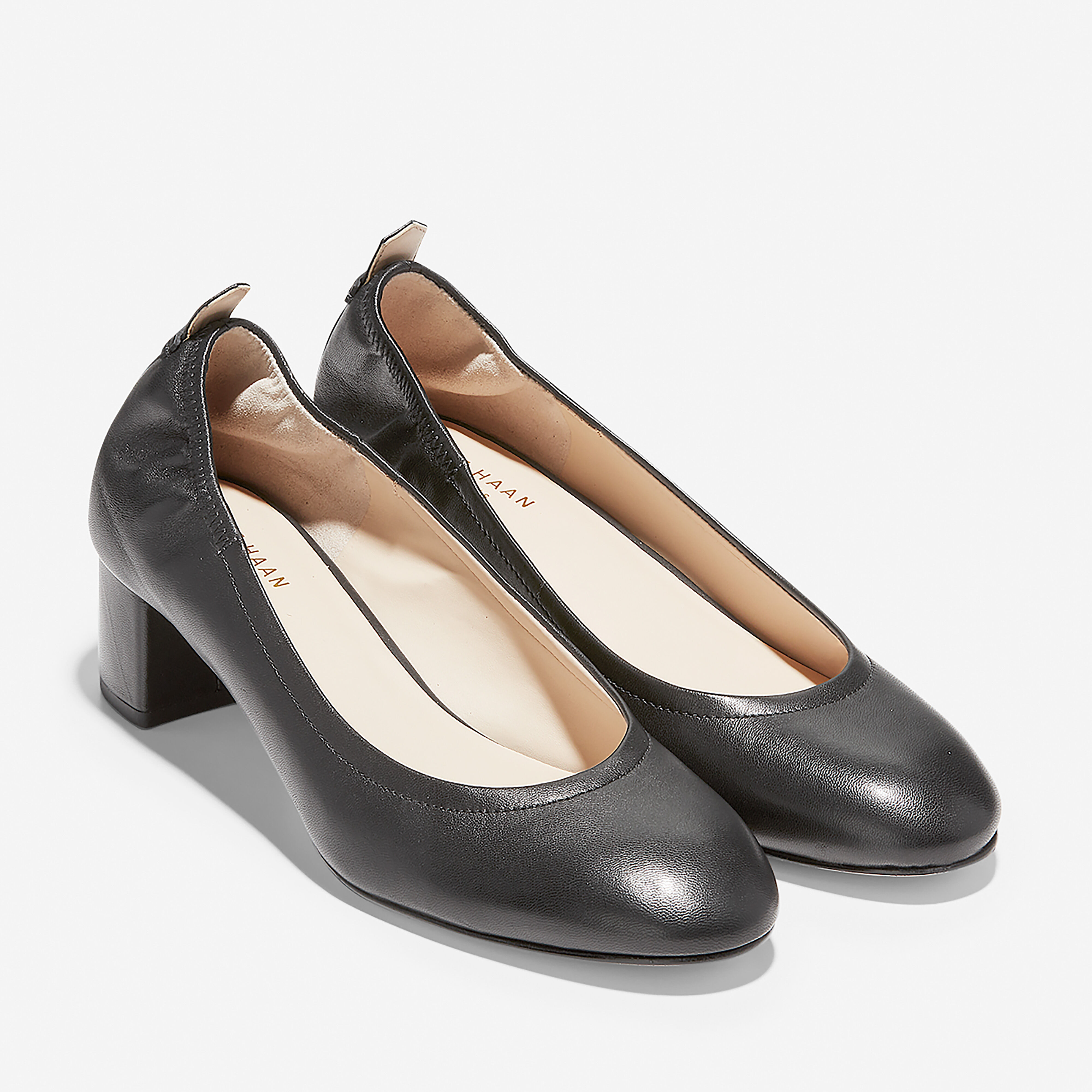 Aviana Pump (50mm) in Black Leather 