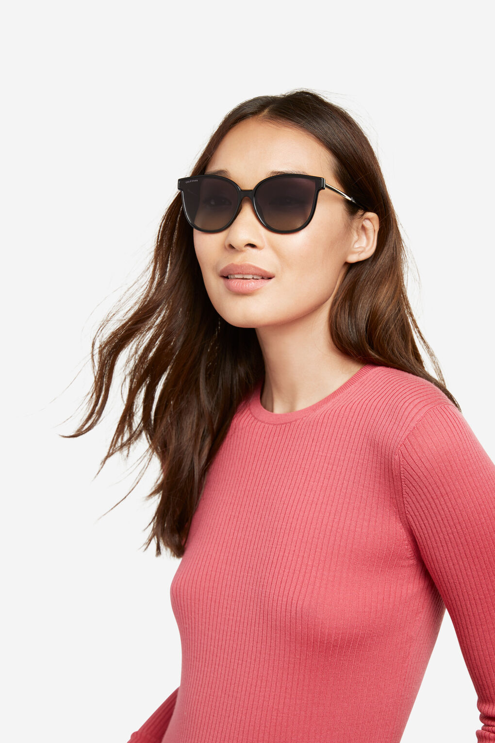 Flat Lens Oversized Cateye Sunglasses