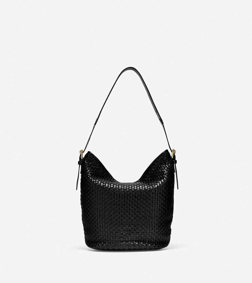 Women's Loralie Weave Bucket Bag in Black | Cole Haan