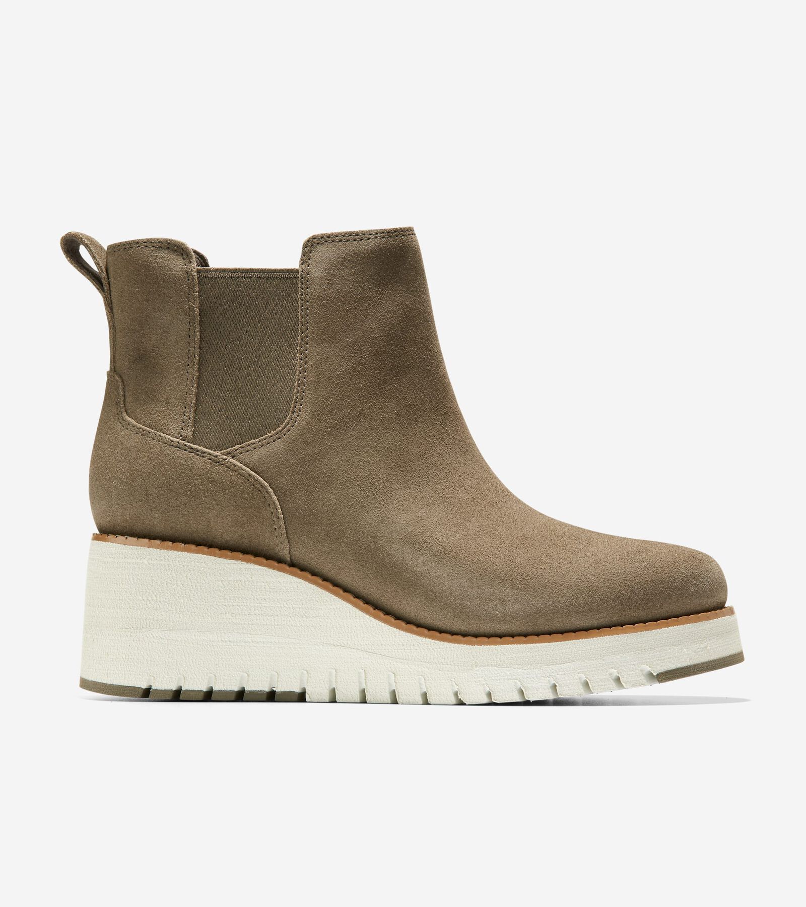 Cole Haan Zerøgrand City Wedge Boot Wp In Stone Gray-silver Birch