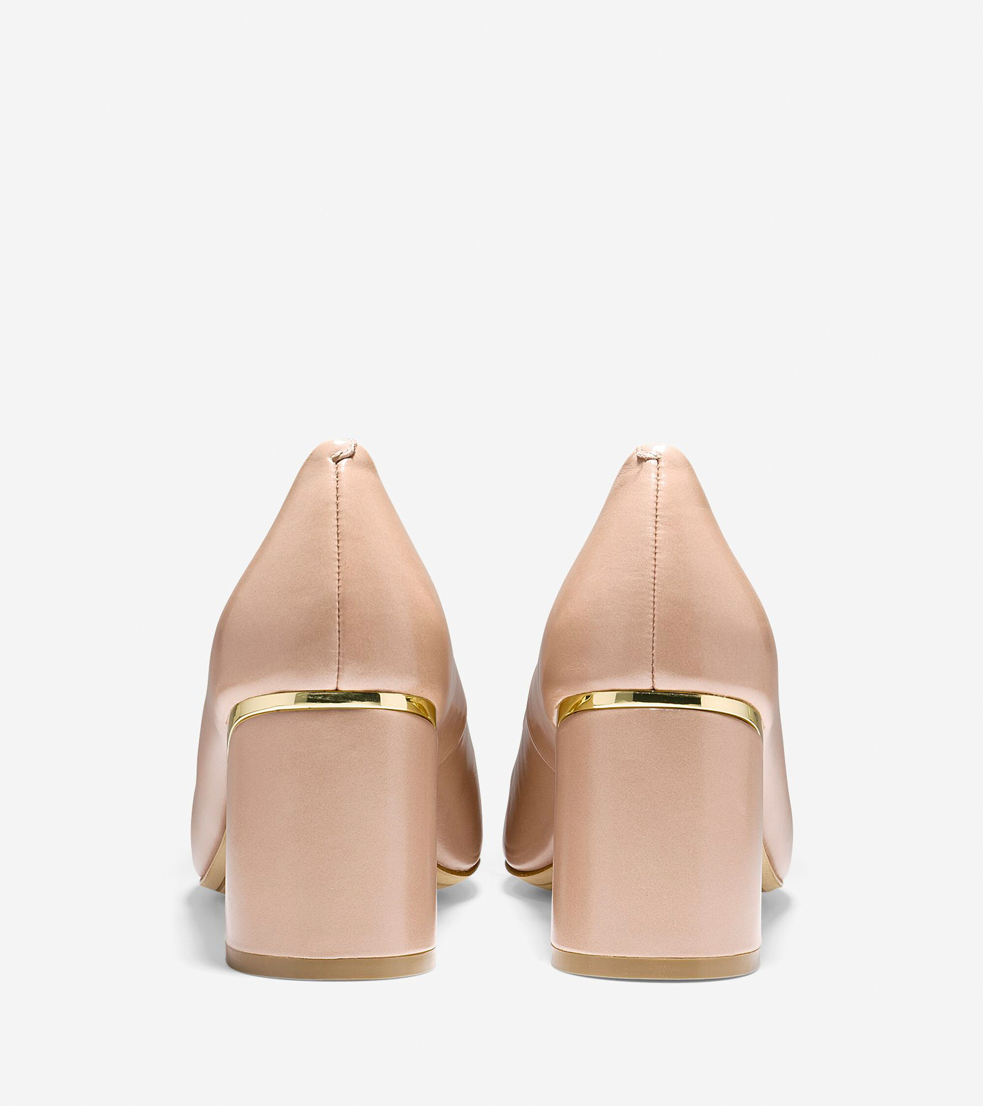 nude pumps thick heel