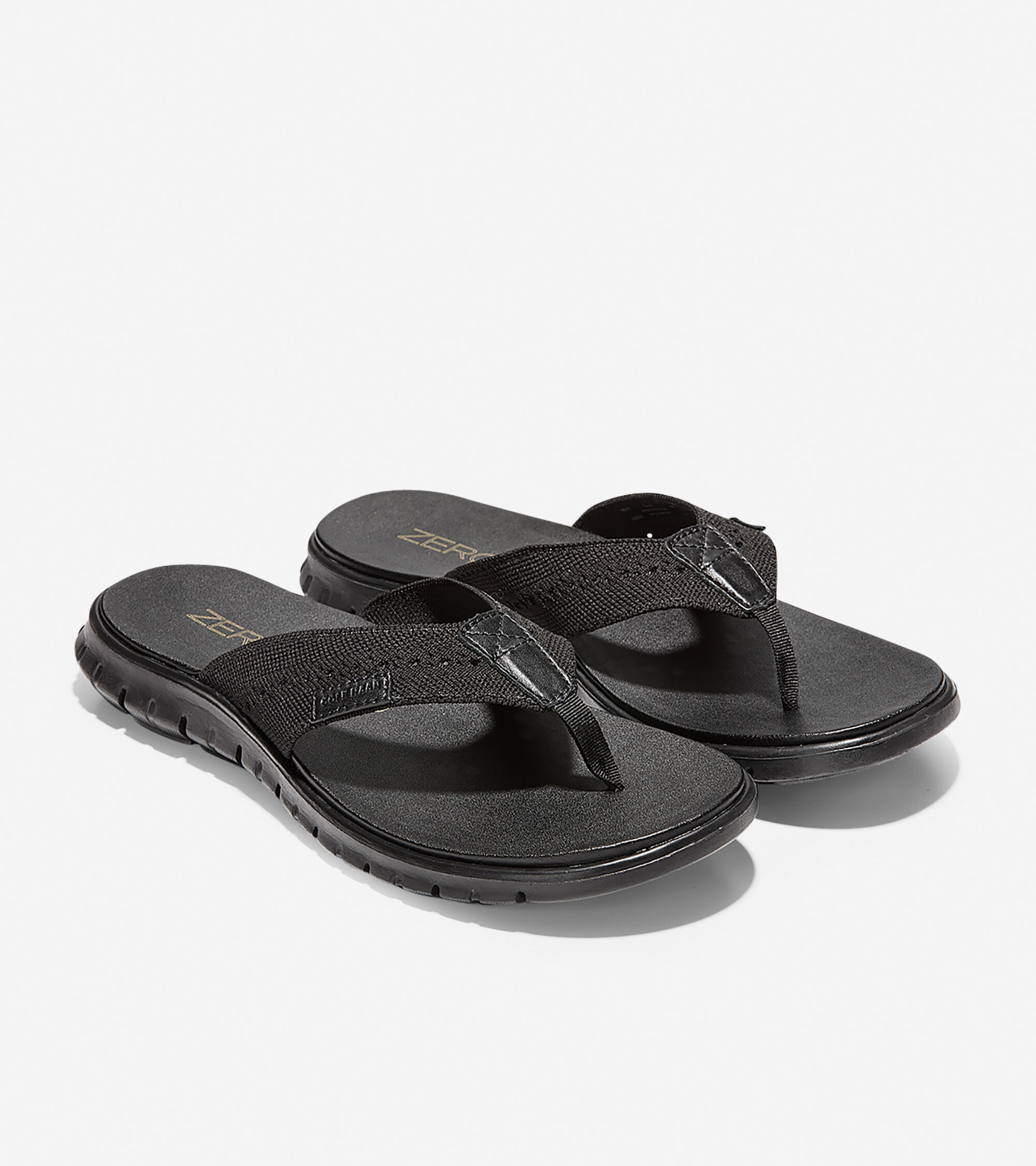 Men's ZEROGRAND Thong Sandals with Stitchlite™ in Black | Cole Haan