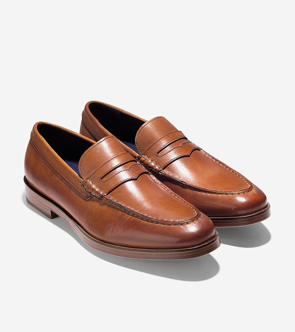 Men's Hamilton Grand Penny Loafer in British Tan Leather | Cole Haan