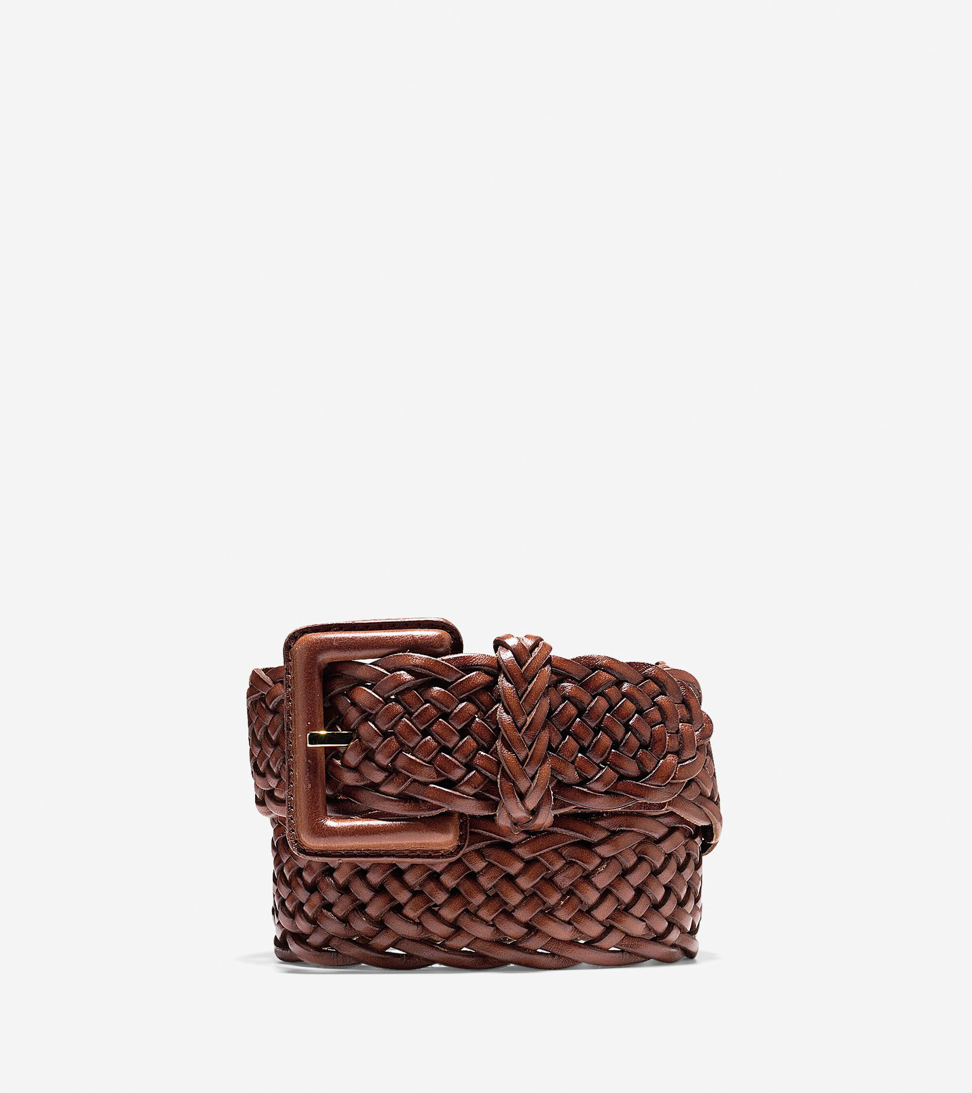 Womens Woven Leather Belt in Woodbury | Cole Haan