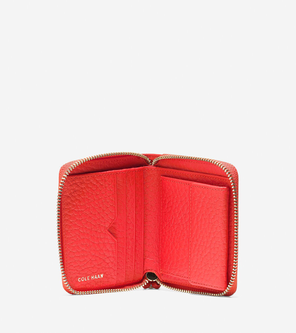 Adeline Small Zip Wallet in Red | Cole Haan