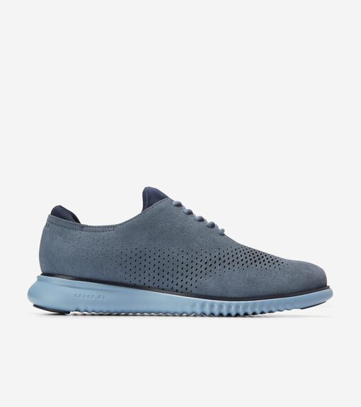 Men's 2.ZERØGRAND Laser Wingtip Lined Oxfords