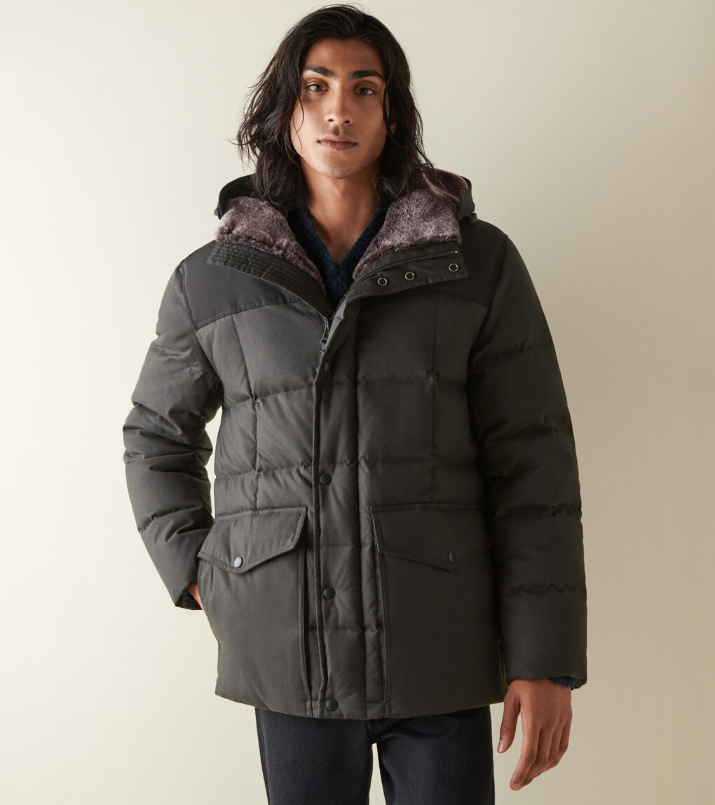MENS Men's Quilted Flannel Down Parka