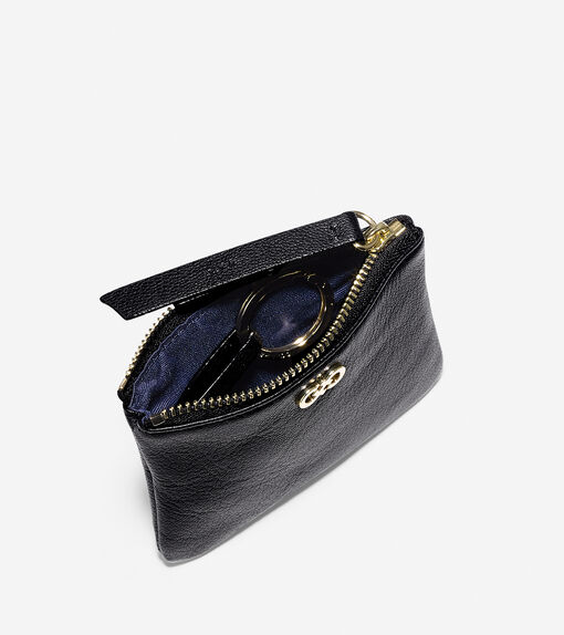 Cole Haan Small Zip Around Wallet Size OSFA Wallets for Women. Black Small Zip Around Wallet from