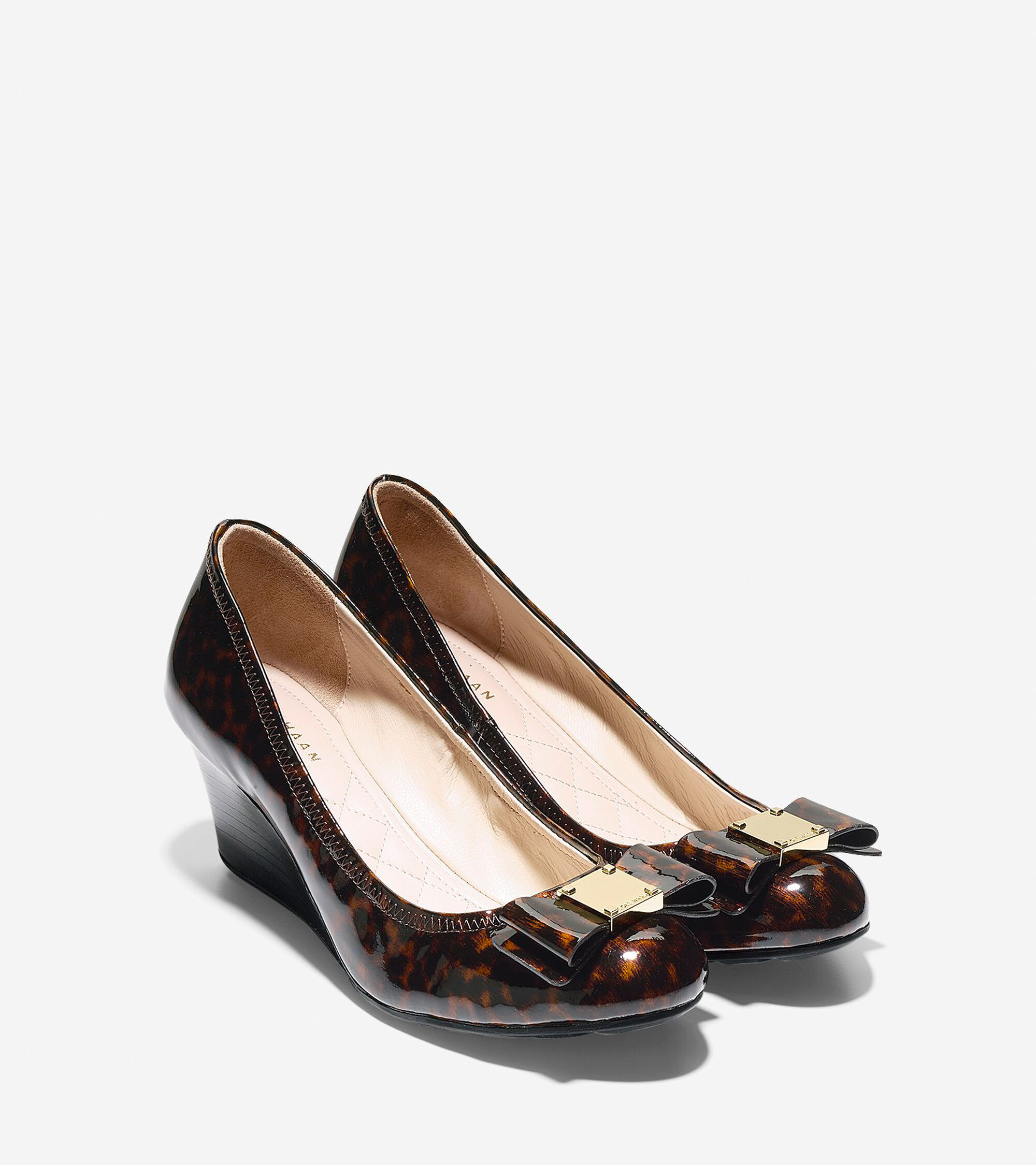 tali grand bow wedge pumps