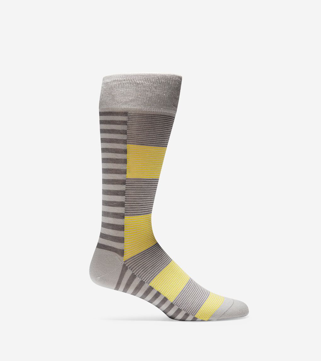 Side Split Stripe Crew Socks