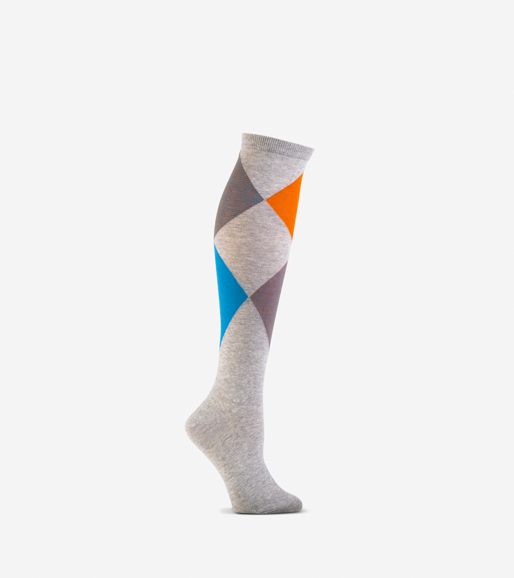 Feed Stripe Argyle Knee High Socks