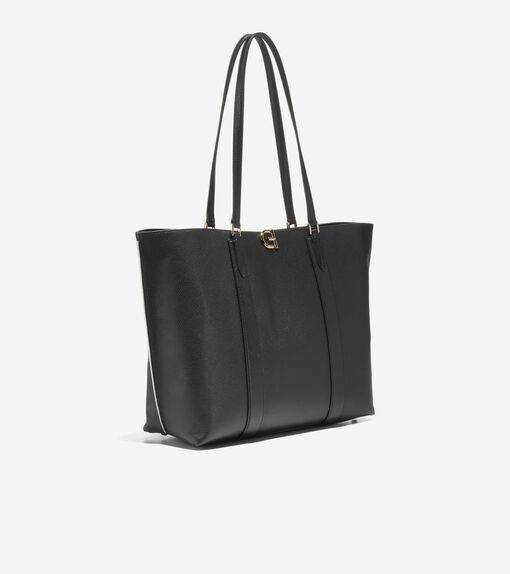 Black Embossed Leather workbag - Keep Your Essentials Organised