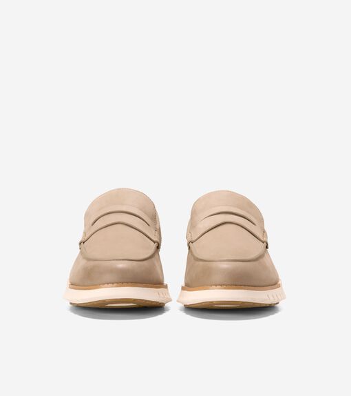 Men's ZERØGRAND Remastered Penny Loafers in Beige Or Khaki | Cole Haan