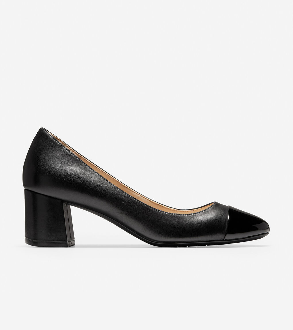 Women's Dawna Grand Pump (55mm) in Black Leather-patent | Cole Haan