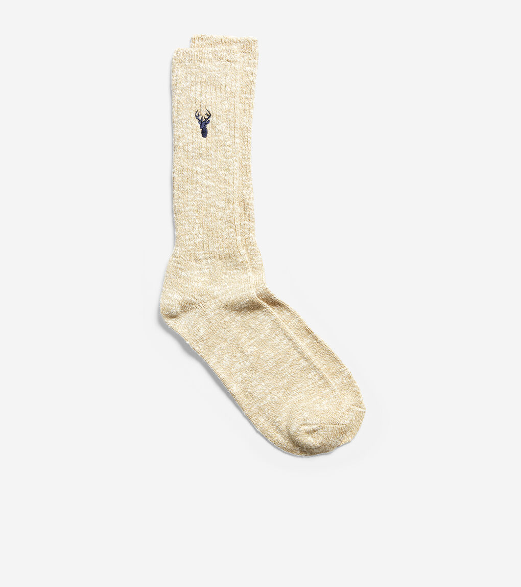 MENS Embroidered Classic Crew Socks