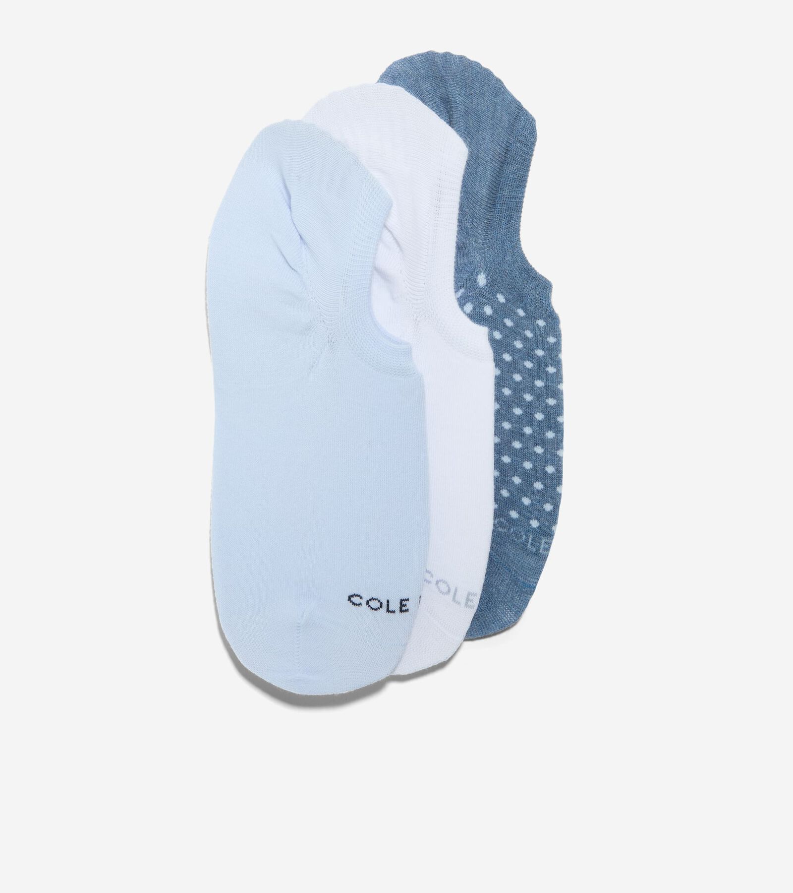 Shop Cole Haan 3pk Dot Sneaker Liner In Blue-assorted