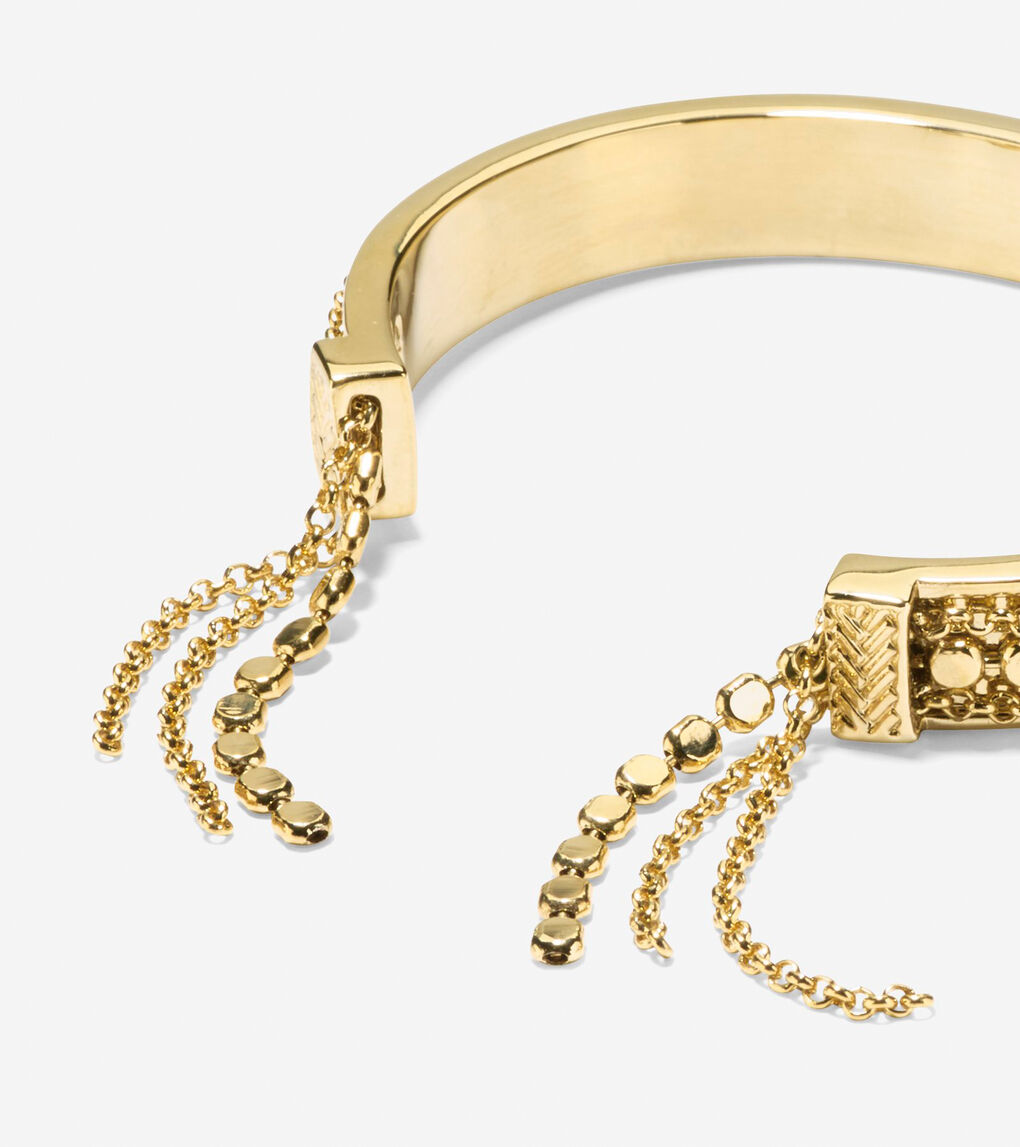 Metropolitan Club Chain Fringe Cuff Bracelet