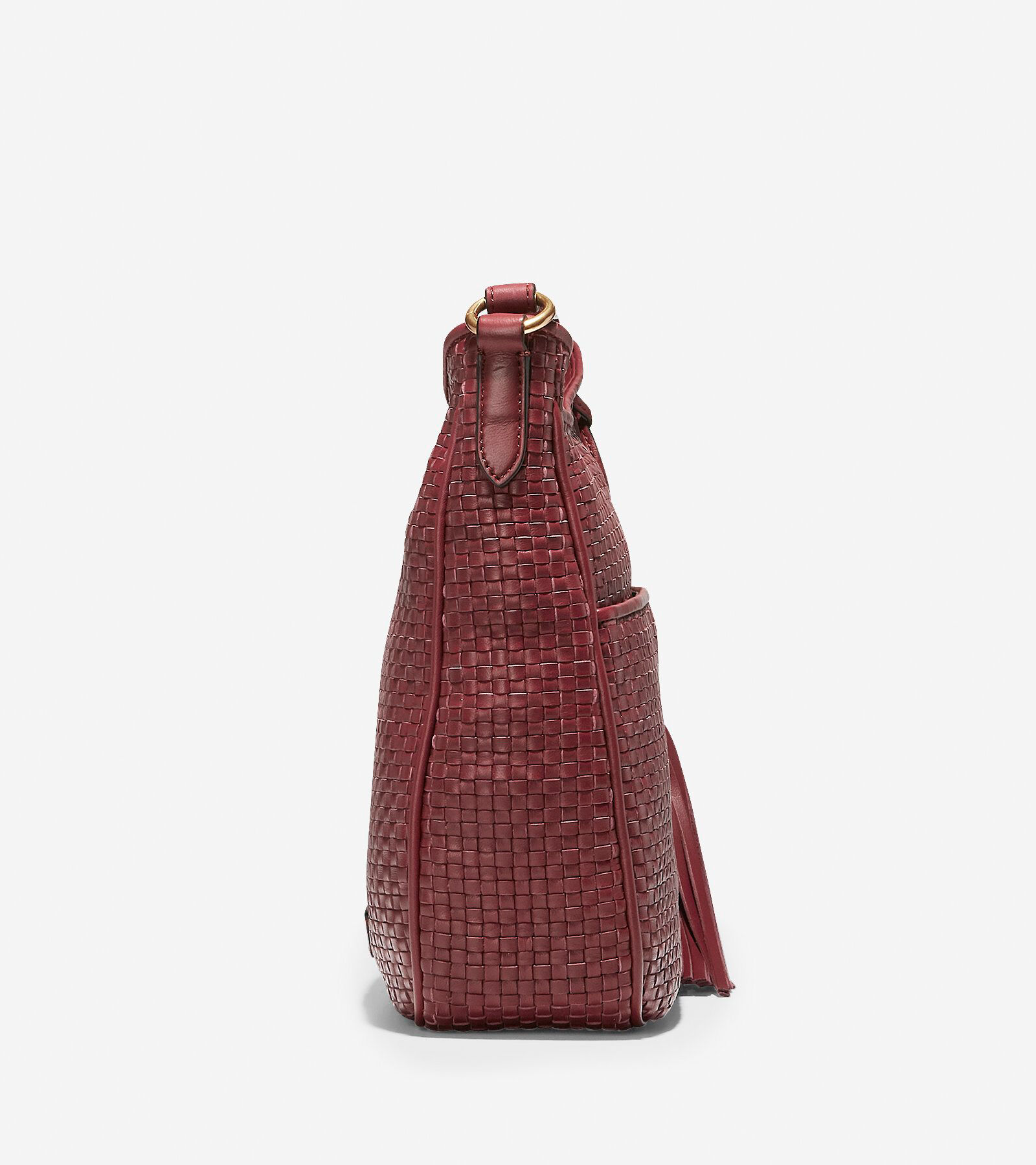 Gabriella Weave Crossbody in Dark Red Cole Haan